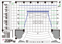 大ホール舞台平面図（反響板）イメージ