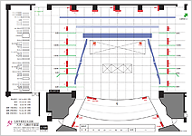 大ホール舞台平面図（照明コンセント）イメージ