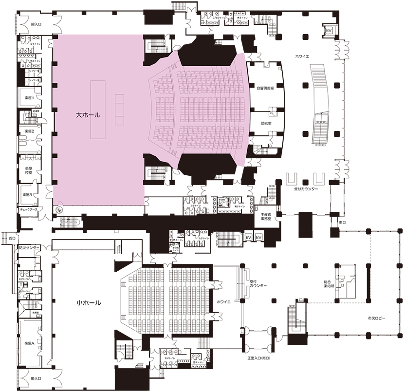 大ホール位置図イメージ