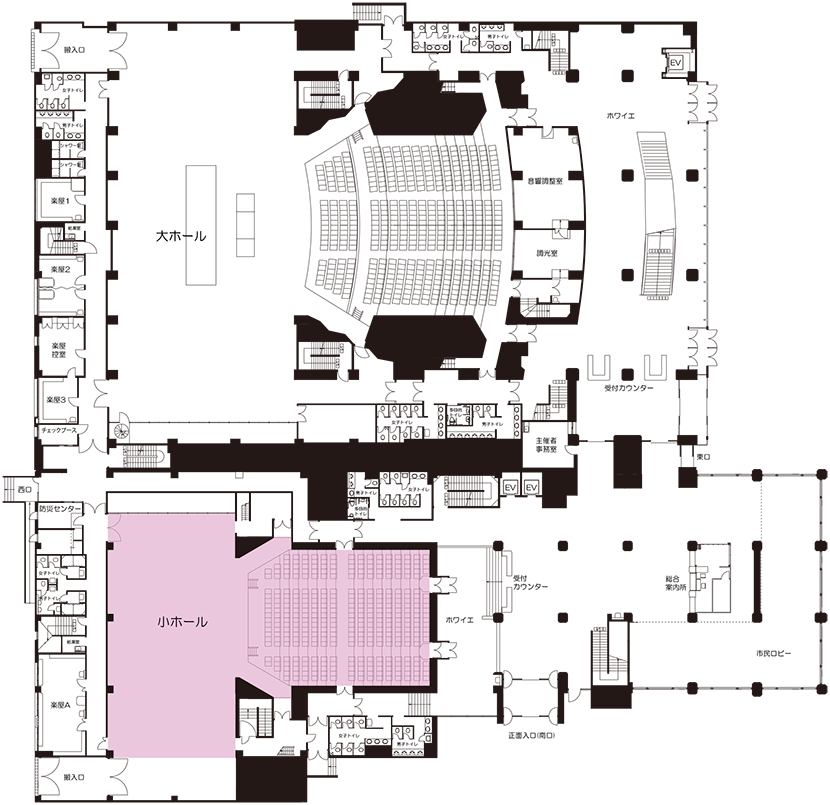 小ホール位置図イメージ